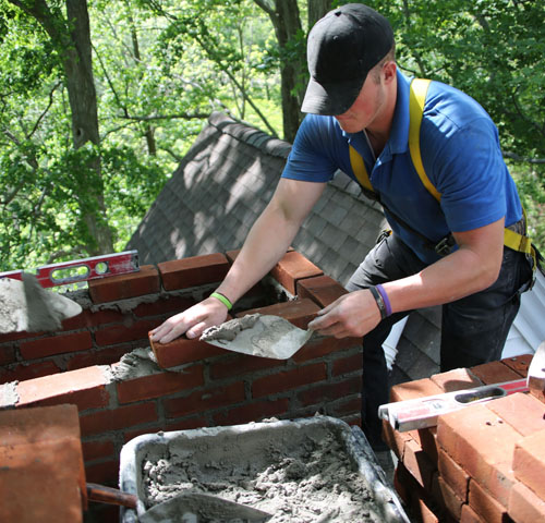 Chimney rebuild in Goffstown NH
