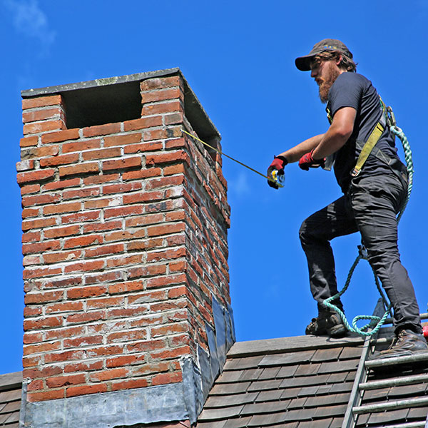 Chimney With White Stains